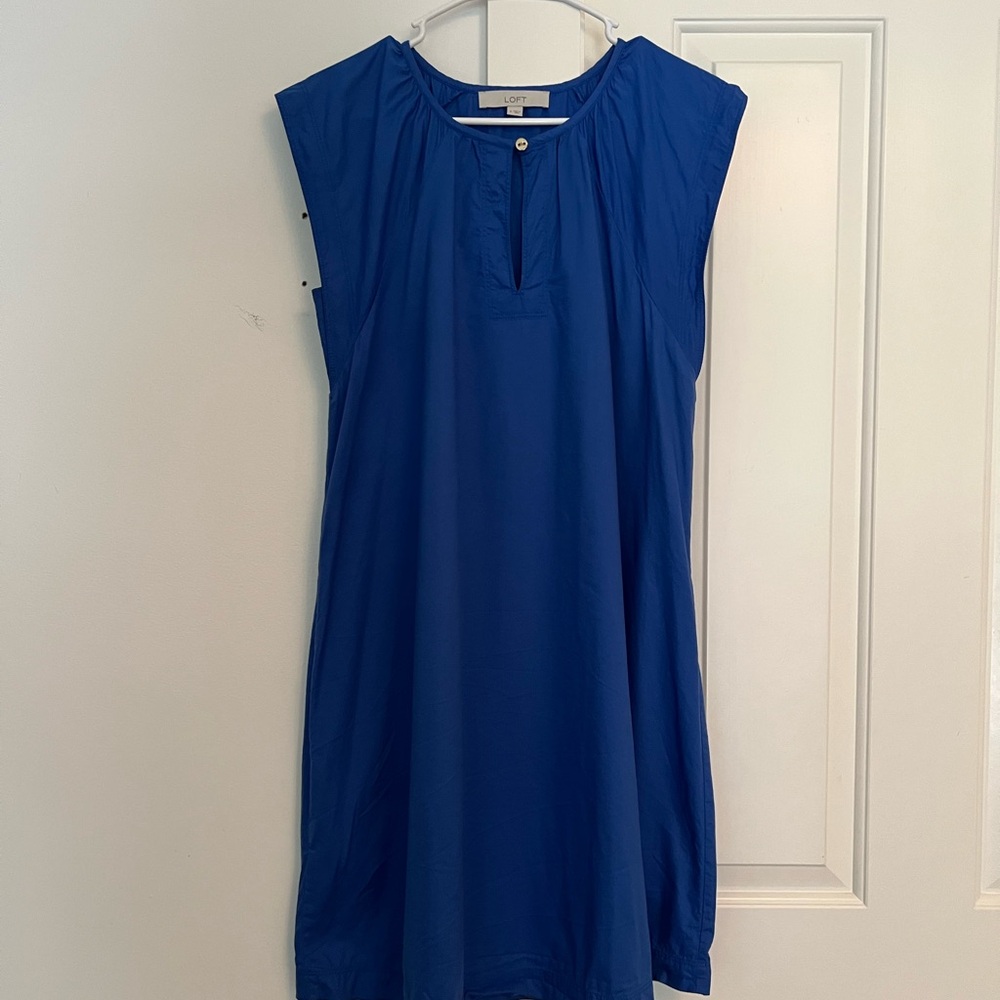 Petite Flutter Sleeve Split Neck Swing Dress - image 7